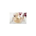 Assiette plate vanille - lot de 6