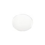 Assiette de table ovale bord platine