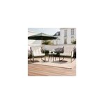 Atrani ensemble de jardin 2 fauteuils vert kaki avec table basse
