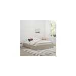 Austin lit avec coffre de rangement 140x190cm velours c�tel� beige