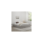 Austin lit avec coffre de rangement 140x190cm velours c�tel� gris