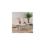 Azos - table basse ovale blanche 119x60cm Azos - table basse ovale blanche 119x60cm