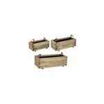 Bacs à fleurs rectangulaires en bois Bacs à fleurs rectangulaires en bois