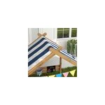 Bac � sable bois forme de maison auvent 2 bacs �vier tableau noir fanions