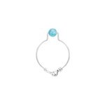 Bague aigue - marine & argent 925 (54)