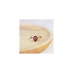 Bague amthyste ovale rglable plaqu or