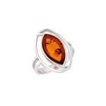 Bague argent ambre