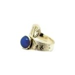 Bague croise cornaline bleue