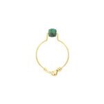 Bague meraude & or 14k gold - filled (52)