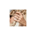 Bague fine petites perles breloques or