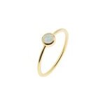 Bague gemia en aigue - marine plaqu or