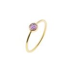 Bague gemia en amthyste plaqu or