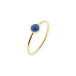 Bague gemia en lapis - lazuli plaqu� or