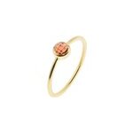 Bague gemia en pierre grenat plaqu or