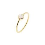Bague gemia en pierre de lune plaqu or