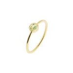 Bague gemia en pierre pridot plaqu or