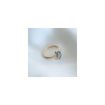 Bague labradorite plaqu or t52