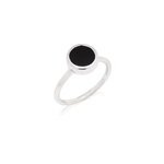 Bague ony noir argent