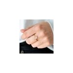 Bague or pierre quartz rose cabochon