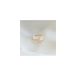 Bague petite fleur pierre de lune or