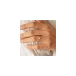 Bague r�glable dor� bicolore bleu blanc