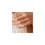 Bague r�glable dor� bicolore rose blanc