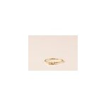 Bague rglable dor triple cristal blanc