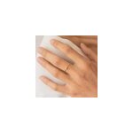 Bague r�glable dor�e cristal blanc