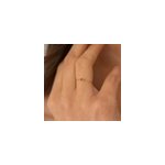 Bague r�glable dor�e cristal rose vif