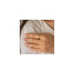 Bague rglable feuille de laurier dor