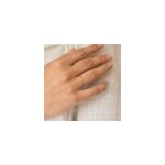 Bague r�glable fine dor�e cristal blanc