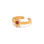 Bague soleil réglable jaspe rouge Bague soleil réglable jaspe rouge
