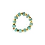 Bague souple amazonite - �os