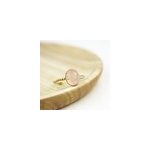 Bague torsad�e ovale pierre quartz rose