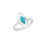 Bague turquoise reconstituee argent Bague turquoise reconstituee argent