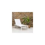 Bain de soleil barbados en textil�ne blanc - aluminium blanc
