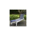 Bain de soleil barbados en textil�ne gris - aluminium blanc