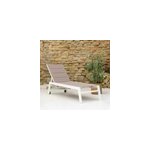 Bain de soleil barbados en textil�ne taupe - aluminium blanc