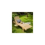 Bain de soleil / chaise longue en teck br Bain de soleil / chaise longue en teck br
