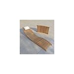 Bain de soleil pliant teck massif relax