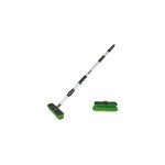 Balai de lavage extensible avec brosse dure et brosse souple Balai de lavage extensible avec brosse dure et brosse souple