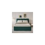 Baltimore lit nuage coffre 140x190cm velours vert