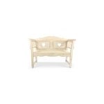 Banc bois ceruse blanc 124x46x90cm Banc bois ceruse blanc 124x46x90cm