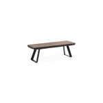 Banc bois fer marron 126x41x41cm -