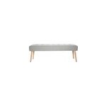 Banc capitonn en tissu effet velours textur gris clair l130 cm guesta