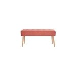 Banc capitonn en tissu effet velours textur terracotta l96 cm guesta