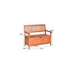 Banc de jardin 2 places 107 x 107 x 59 x 90 cm bois marron
