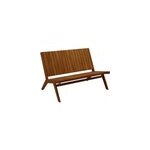 Banc de jardin en bois massif 2 places l116 cm tidak