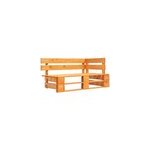 Banc de jardin meuble de patio d'ext�rieur 110 x 65 x 55 cm bois marron
