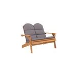 Banc de jardin meuble de patio d'extrieur 126 x 84 x 90 cm bois marron